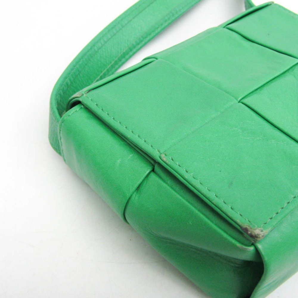 BOTTEGA VENETA Green Leather Shoulder Bag - Picture 7 of 16